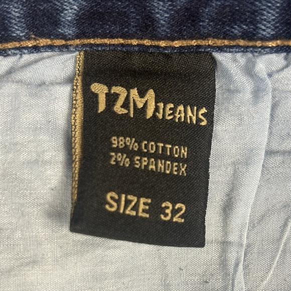 T2M Patch Distressed Mens 32 Straight Leg Skinny Skater Jeans - Picture 10 of 15